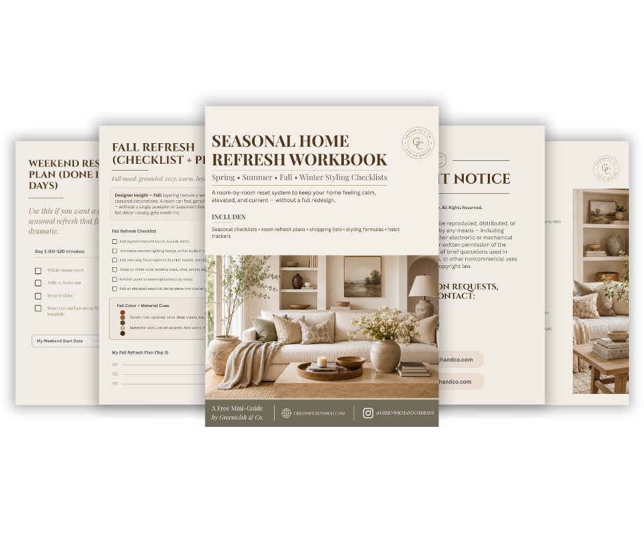 Seasonal Home Refresh Workbook: Spring, Summer, Fall & Winter Design Guide